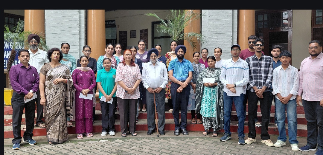 Principal Harbhajan Singh Memorial Scholarship Cheques Distributed.